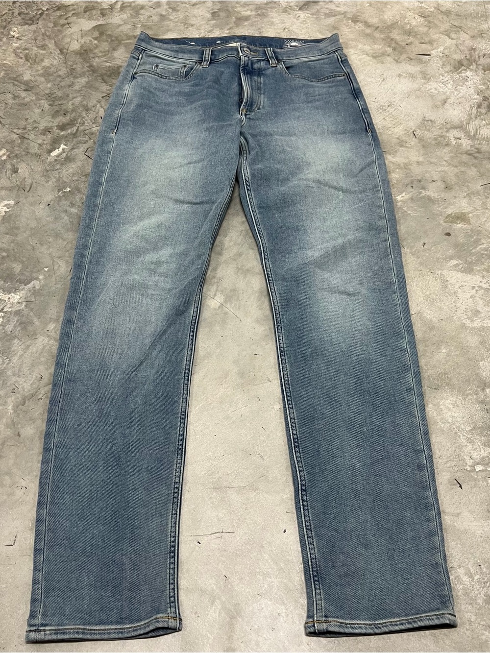 Faherty Jeans Mens 30x32 Slim Blue Denim Wash Terry
